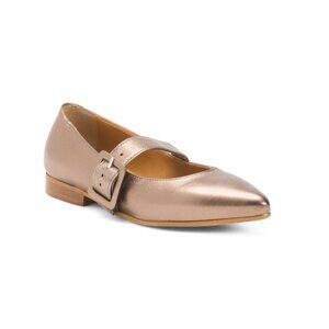 OROSCURO Bronze 03 Made In Italy Leather Heeled Ballerina Flats